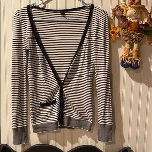 Black and white striped sweater